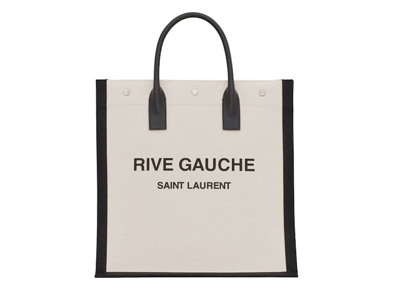 Saint Laurent Rive Gauche North/South Tote Linen/Black
