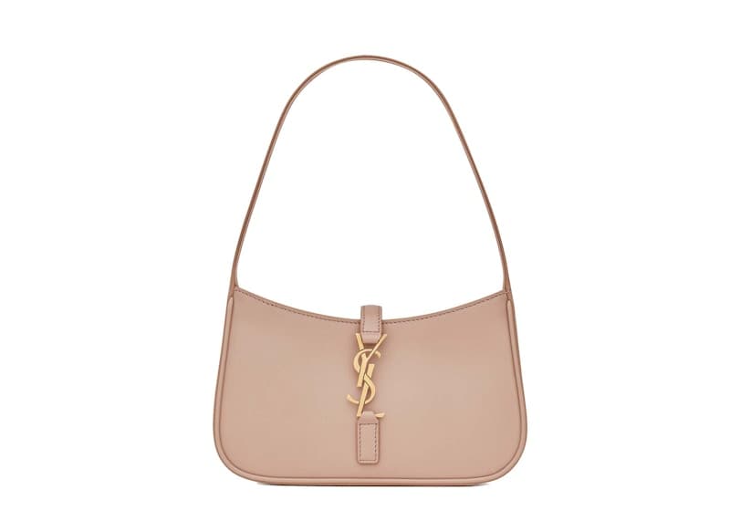 Saint Laurent Le 5 A 7 Mini Hobo Bag In Smooth Leather Rosy