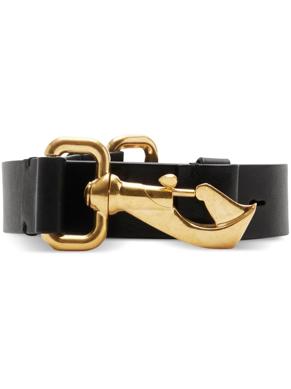 Burberry Equestrian Leather Belt – Black